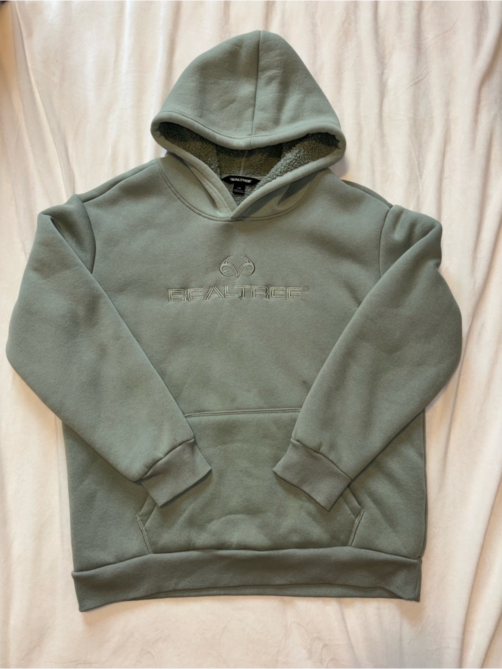 Realtree Sage Green Fleece-Lined Hooded Sweatshirt